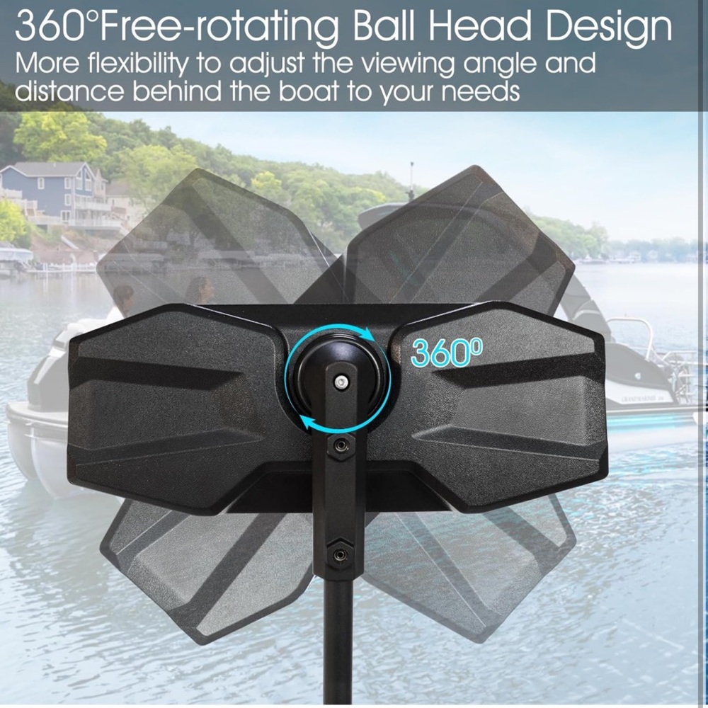 Pontoon Rear View Mirror - Picture 6 of 9